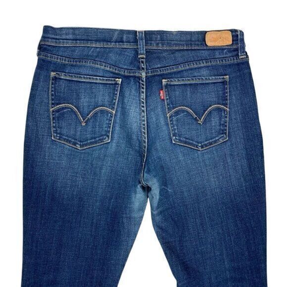 Levi's 515 Bootcut Jeans 12 Short Blue Denim Wash Western Cowboy Cowgirl Career - Picture 6 of 15